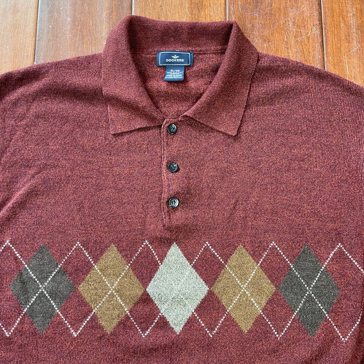 THRIFTED DOCKERS POLO SWEATER