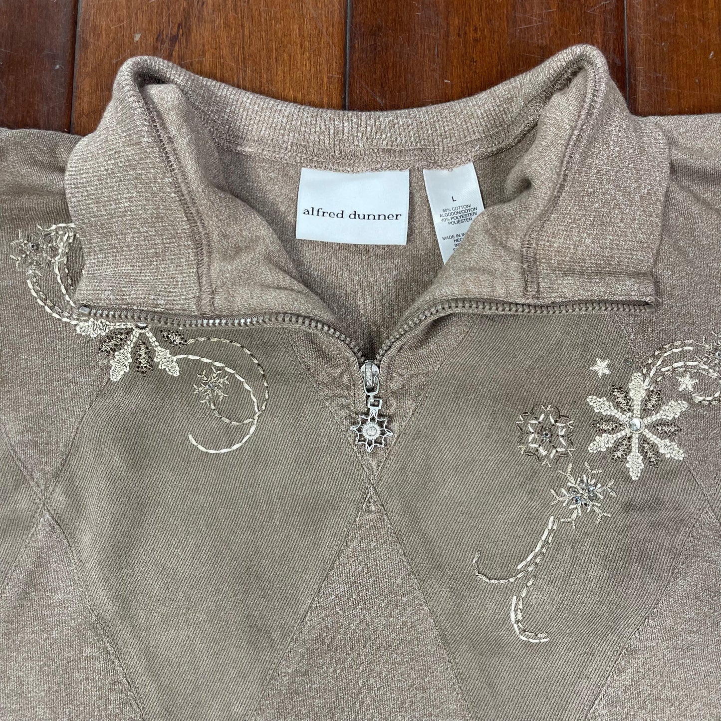 VINTAGE EMBROIDERED ZIP-UP POLO