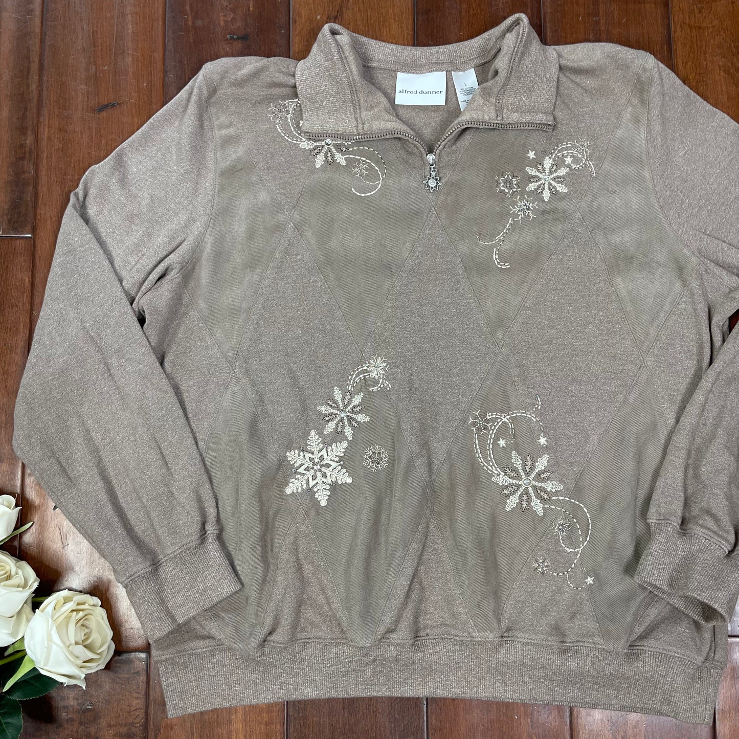 VINTAGE EMBROIDERED ZIP-UP POLO