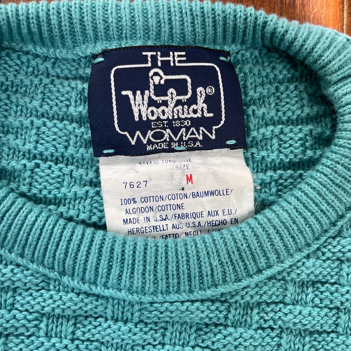 VINTAGE TEAL KNITTED SWEATER