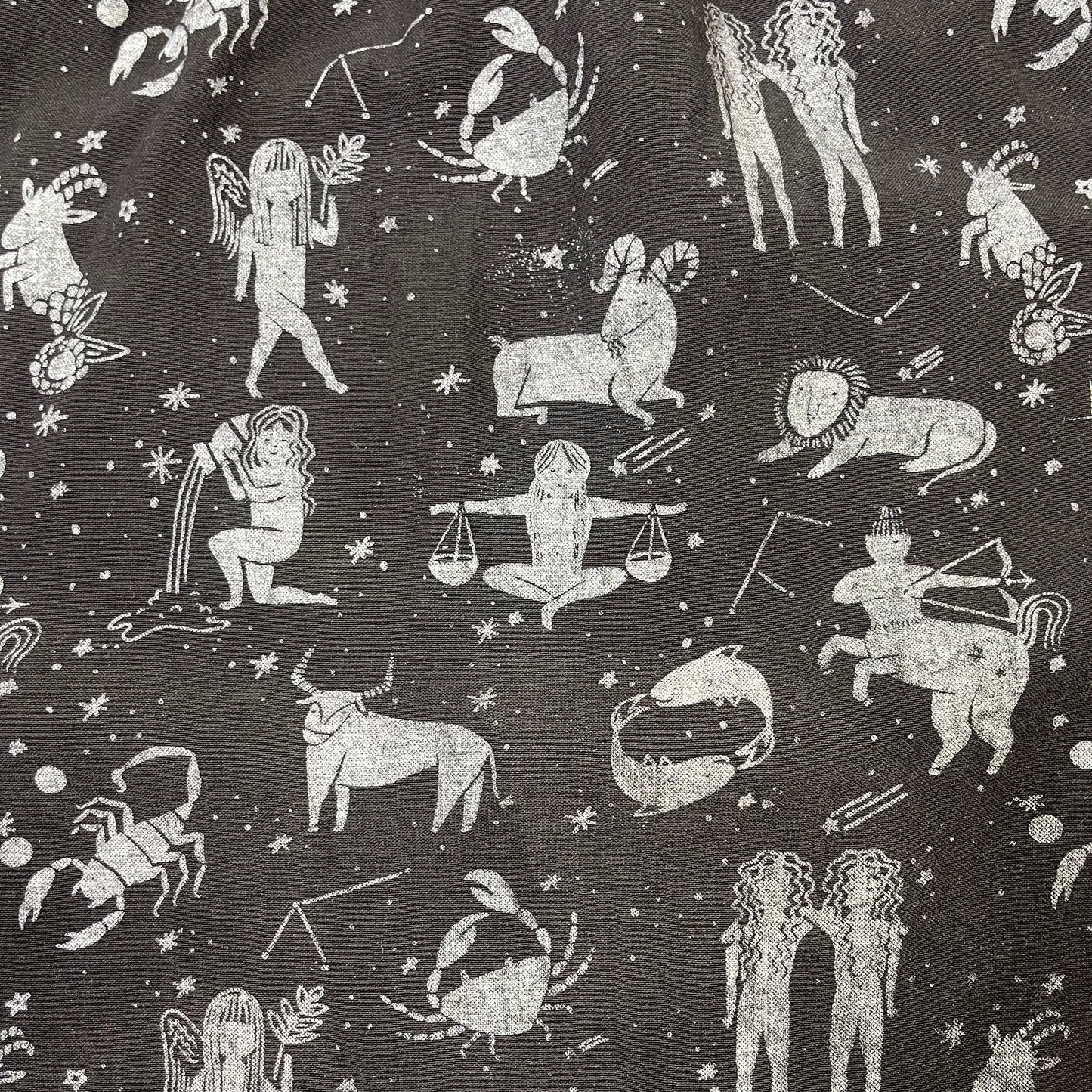 THRIFTED SQUARE NECK ZODIAC DRESS