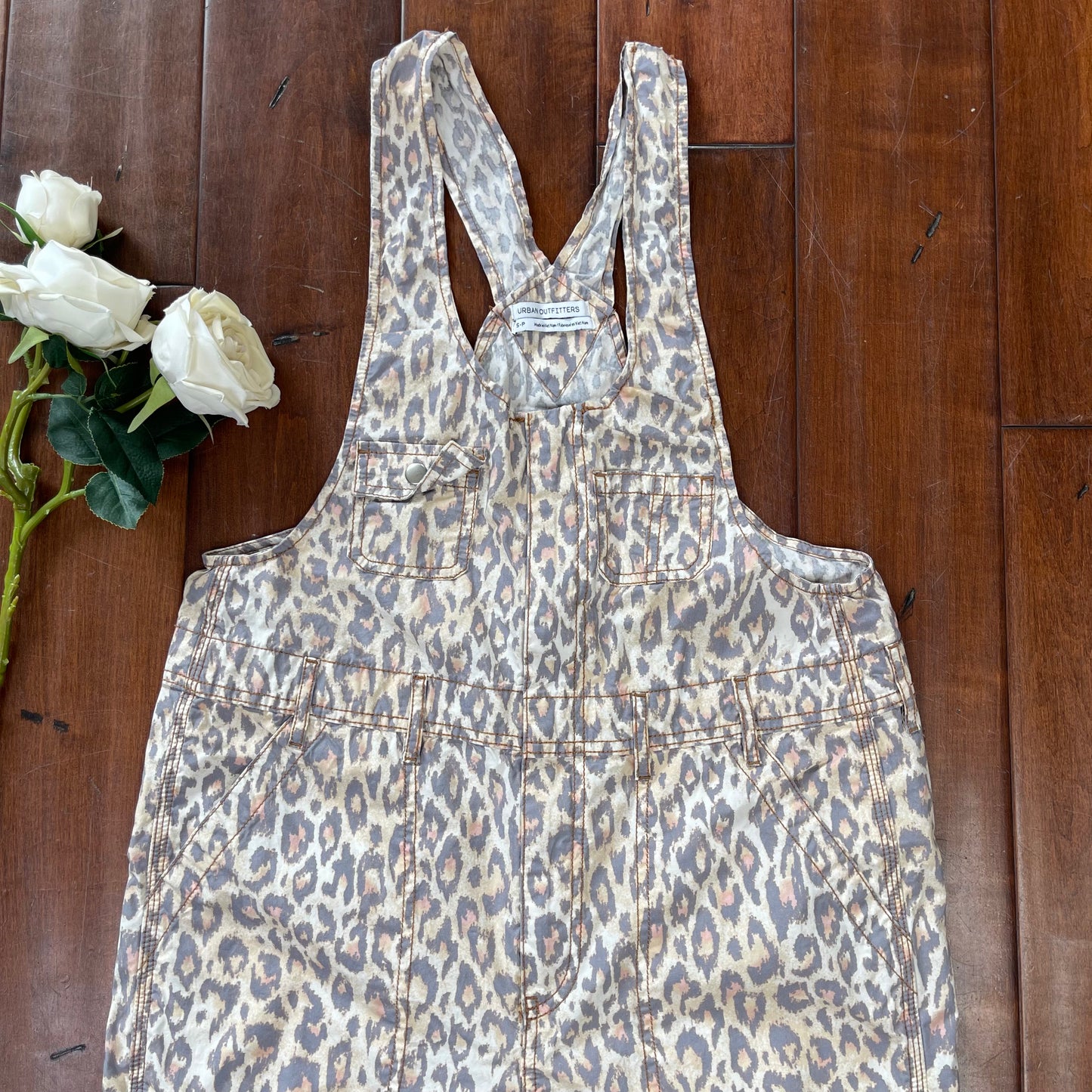 THRIFTED URBAN OUTFITTERS LEOPARD OVERALLS