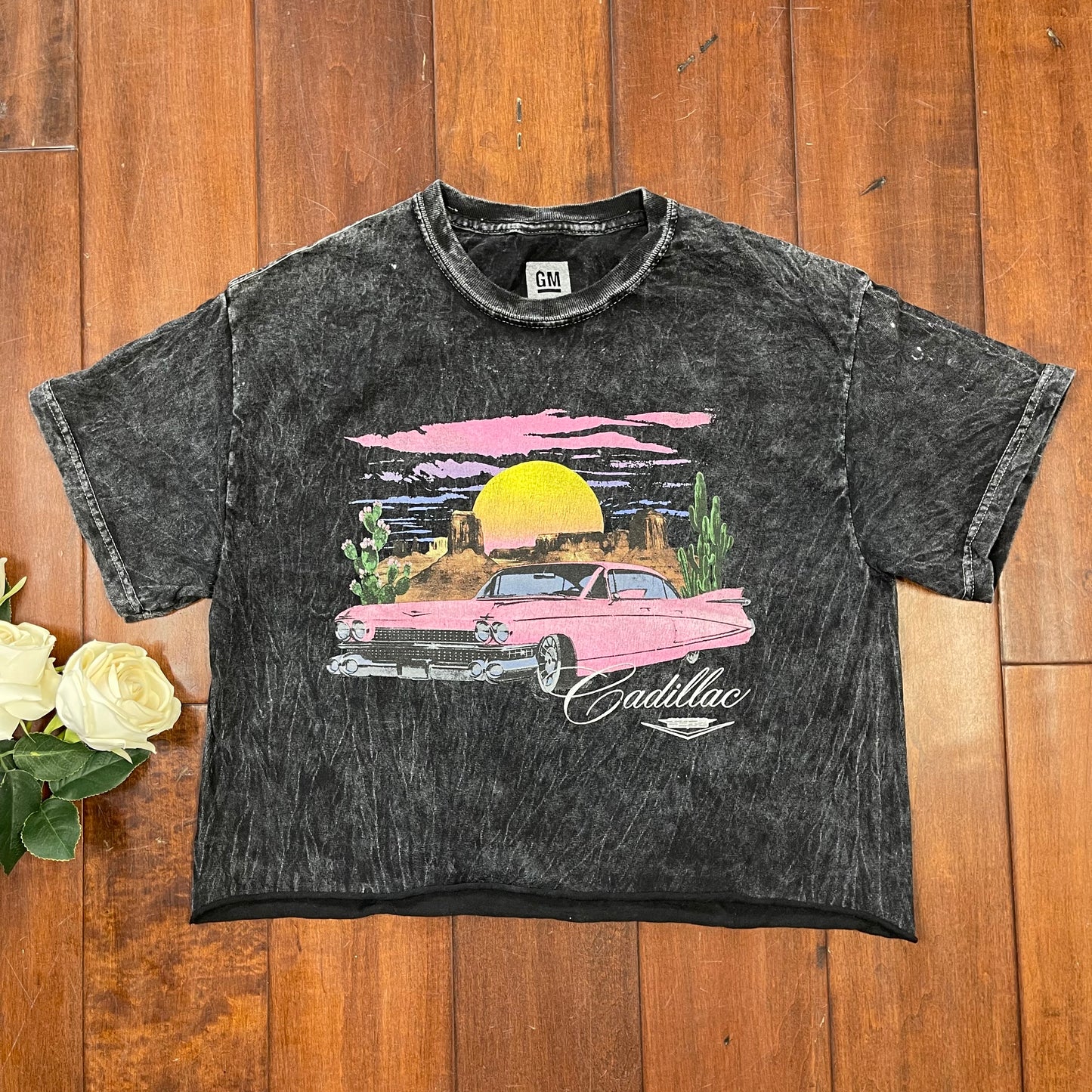 THRIFTED CADILLAC CROPPED TEE
