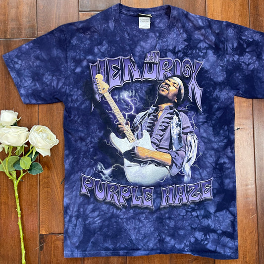 Vintage Liquid Blue Jimi Hendrix Tie-Die T-Shirt