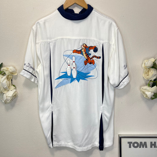 Thrifted Tigger Disney Button-Up Bowling Shirt