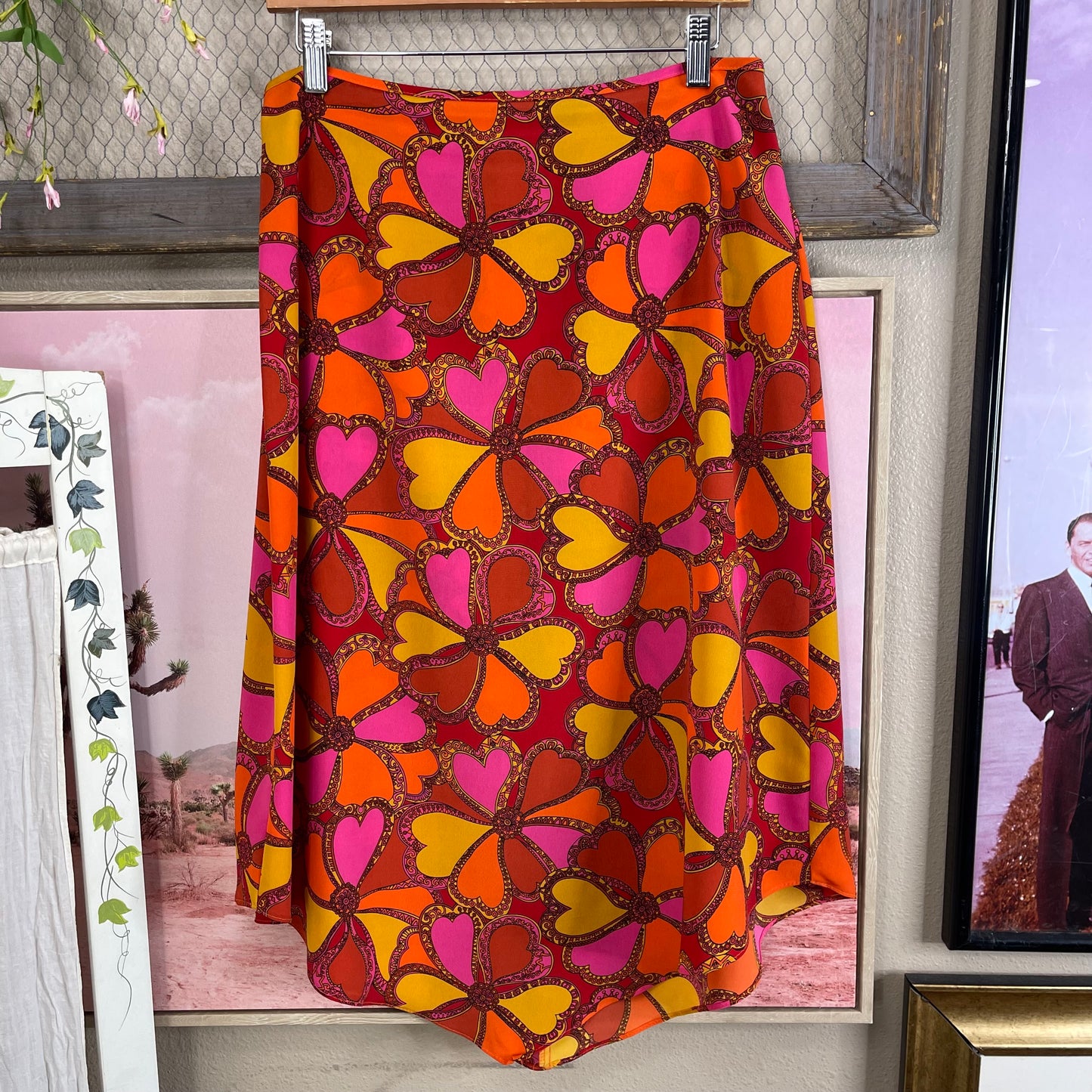 Vintage Y2K Artsy Midi V-Skirt