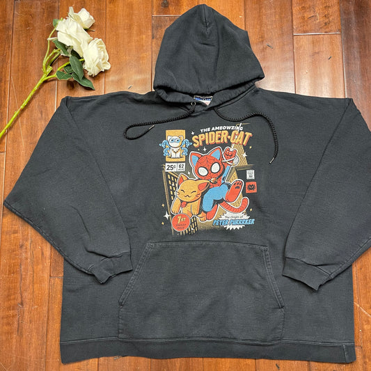 THRIFTED “THE AMEOWZING SPIDER-CAT” HOODIE