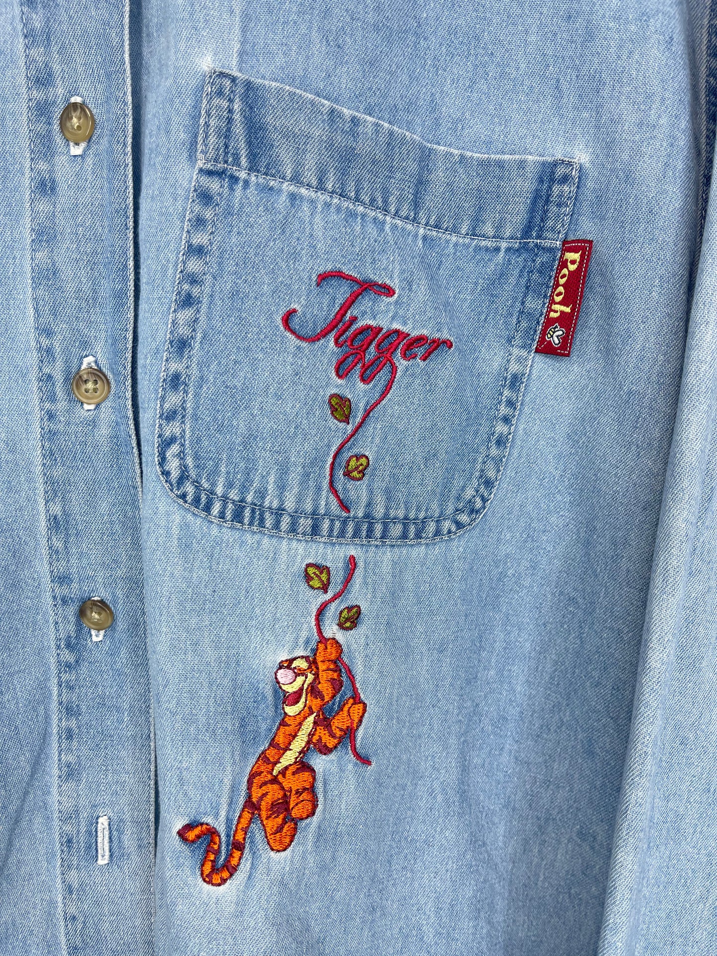 Vintage Tigger Disney Jean Button-Up