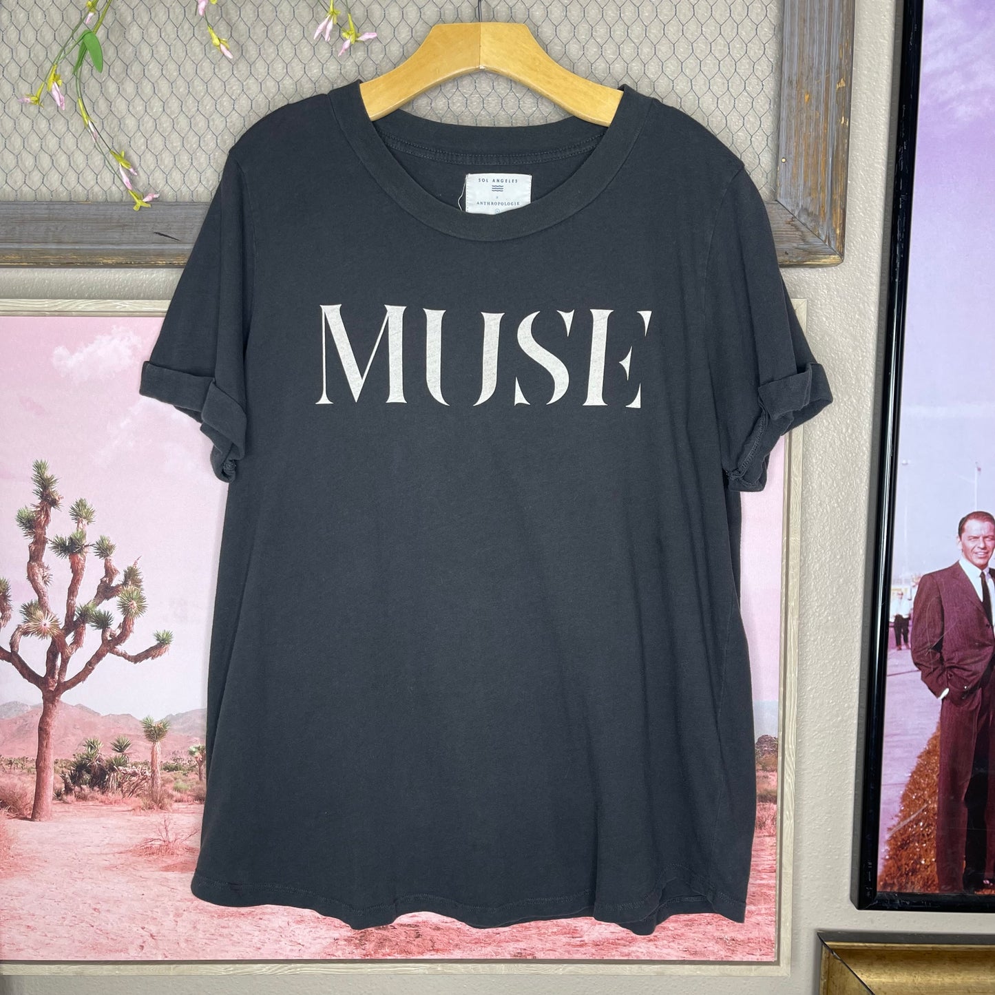 THRIFTED ANTHROPOLOGIE “MUSE” CUFFED SLEEVES T-SHIRT