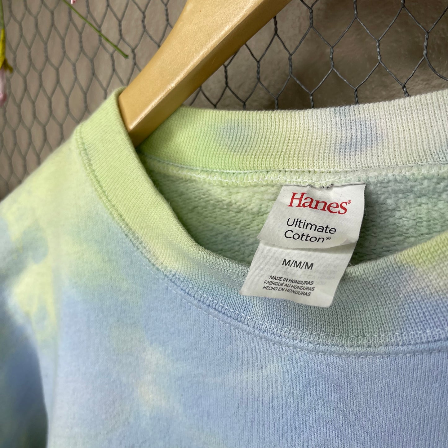 THRIFTED “KLEM DYES” TIE DYE MUSHROOM CREWNECK SWEATER