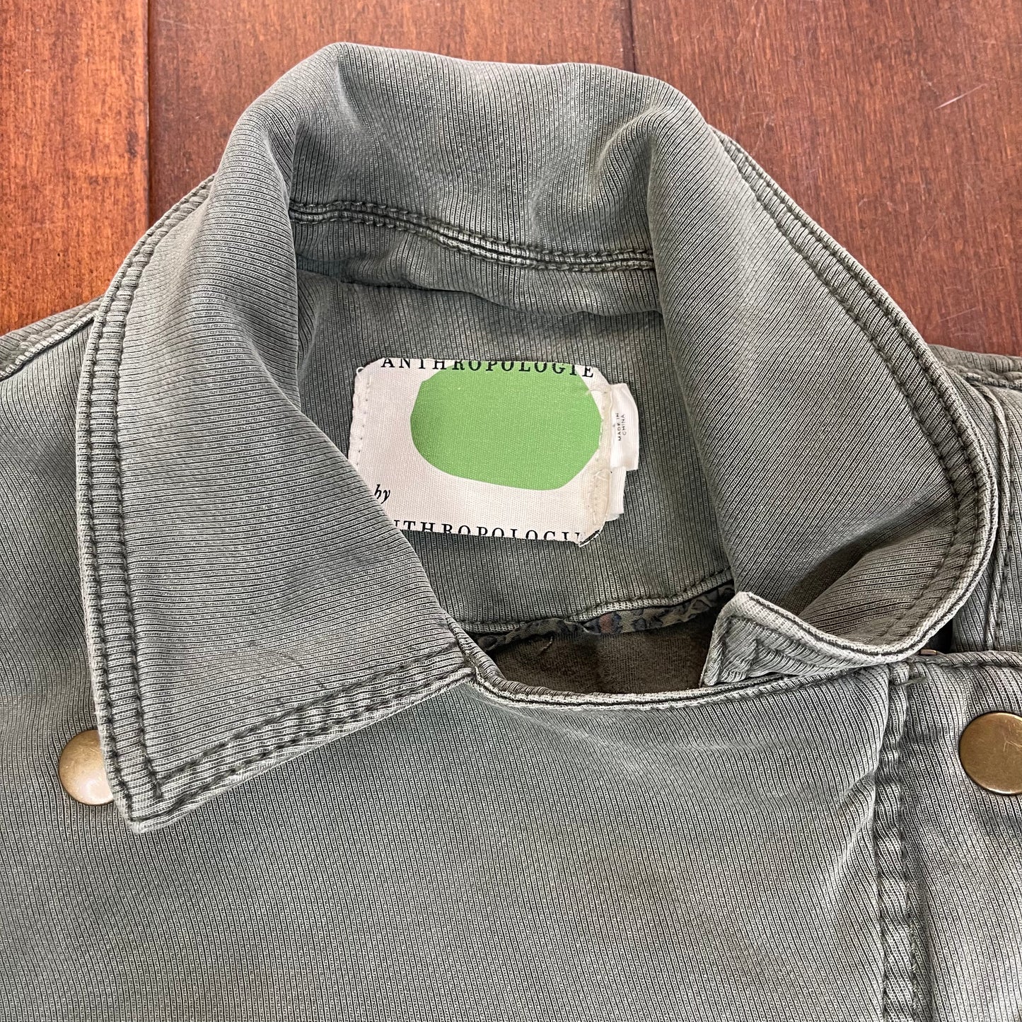 THRIFTED ANTHROPOLOGIE GREEN UTILITY JACKET