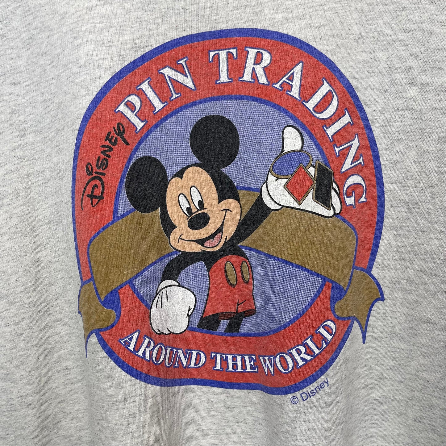 Vintage 90’s Disney Mickey Mouse Pin Trading Around The World T-Shirt