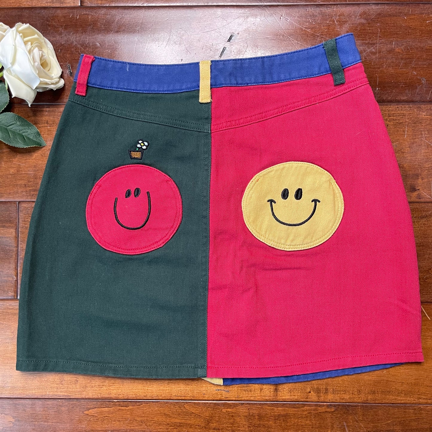 Thrifted Lazy Oaf x Mr. Men Mr. Happy Mr. Wrong Skirt