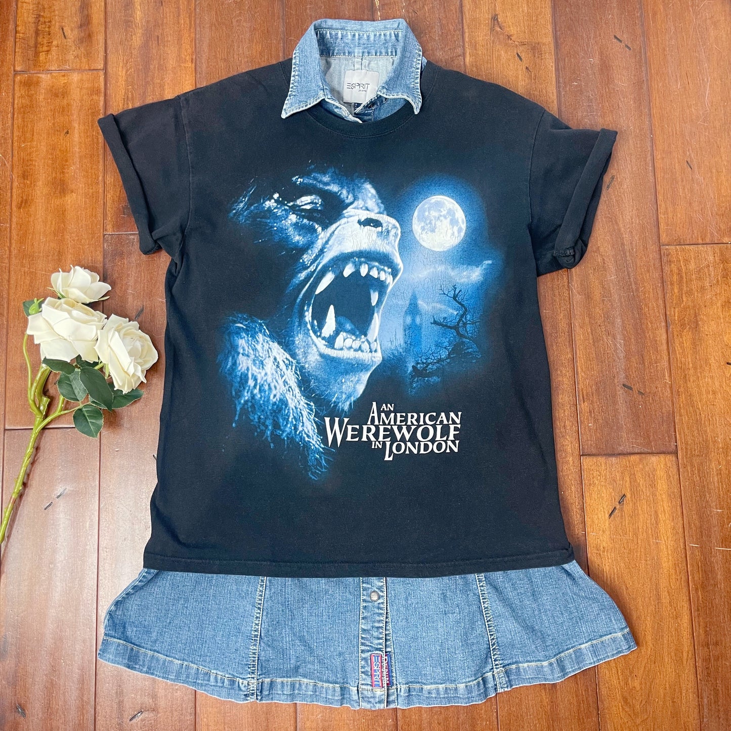 VINTAGE Y2K BUTTON-UP JEAN MINI DRESS