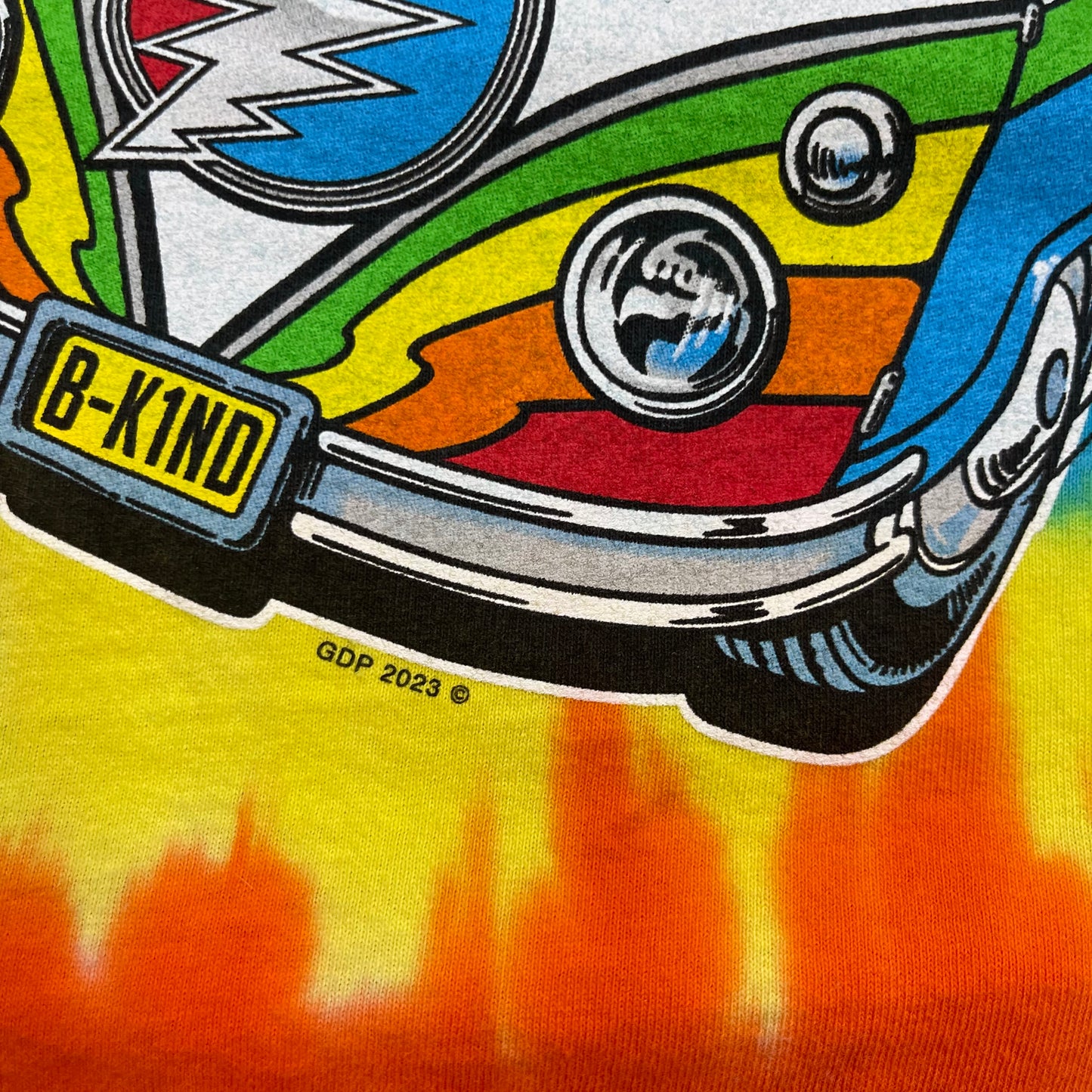 Thrifted Liquid Blue Grateful Dead Final Summer Tour 2023 Tie-Die T-Shirt
