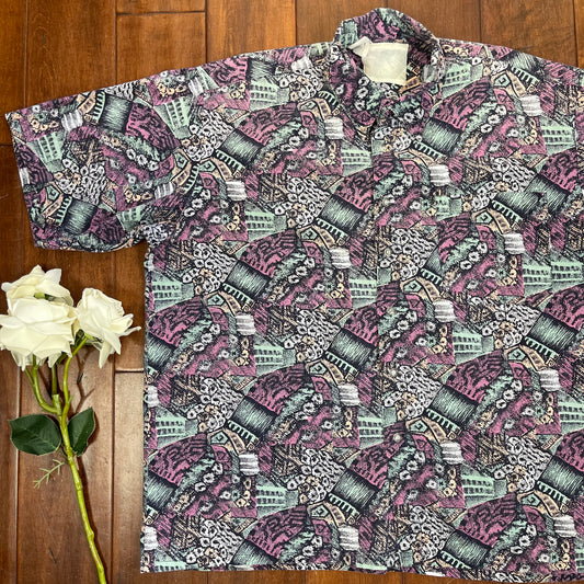 VINTAGE 80’S SURFER STYLE BUTTON-UP