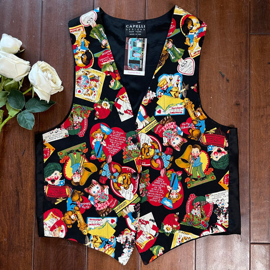 Vintage Capelli Designs New York Valentines Vest
