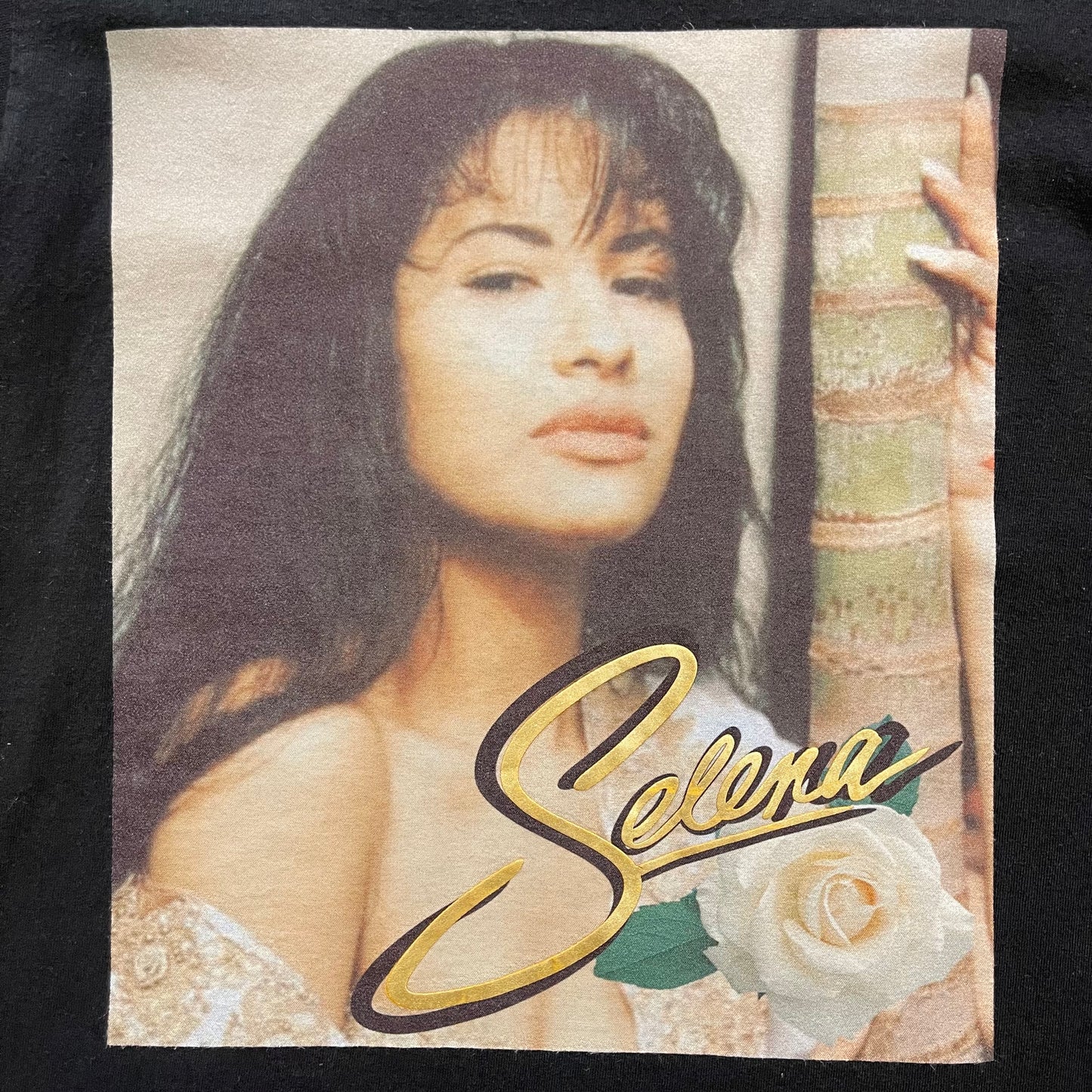 Vintage Selena Quintanilla Logo Rose Rare T-Shirt