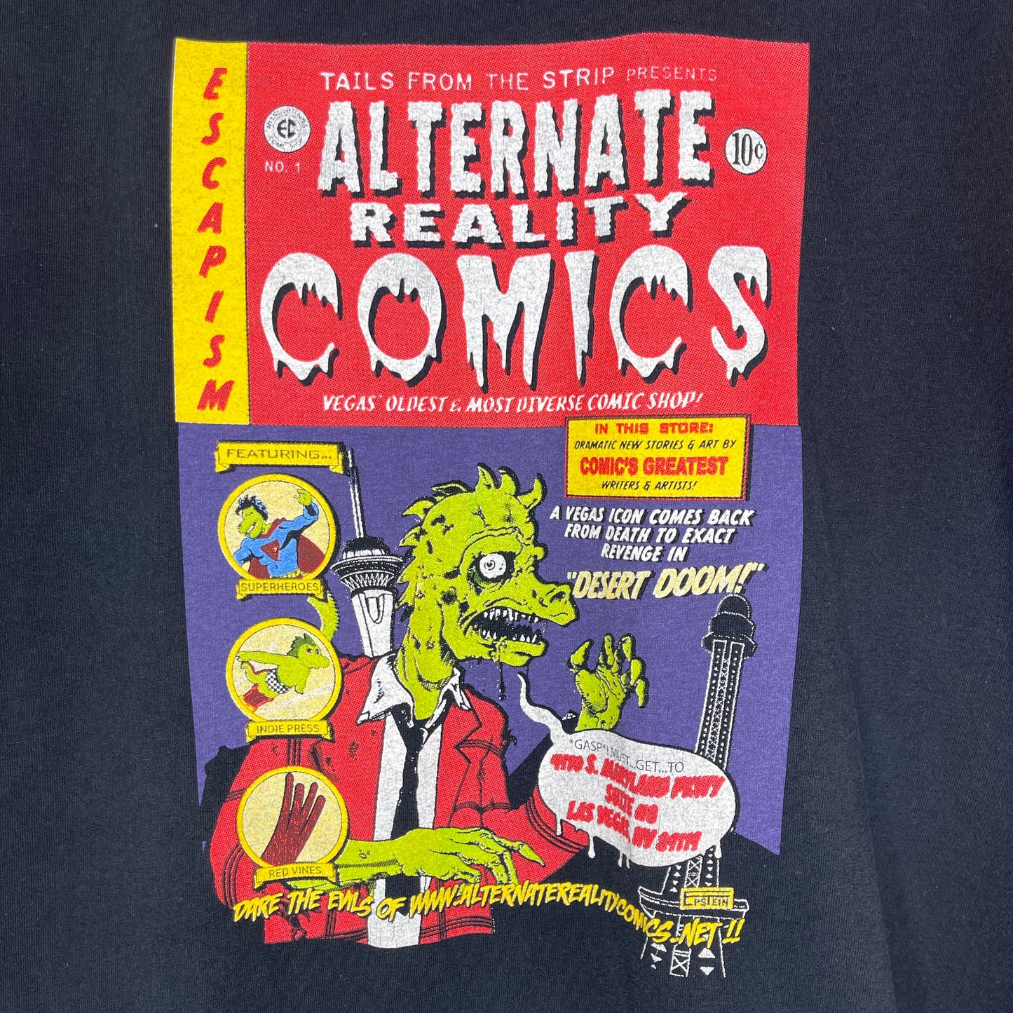 THRIFTED “ALTERNATE REALITY COMICS” T-SHIRT