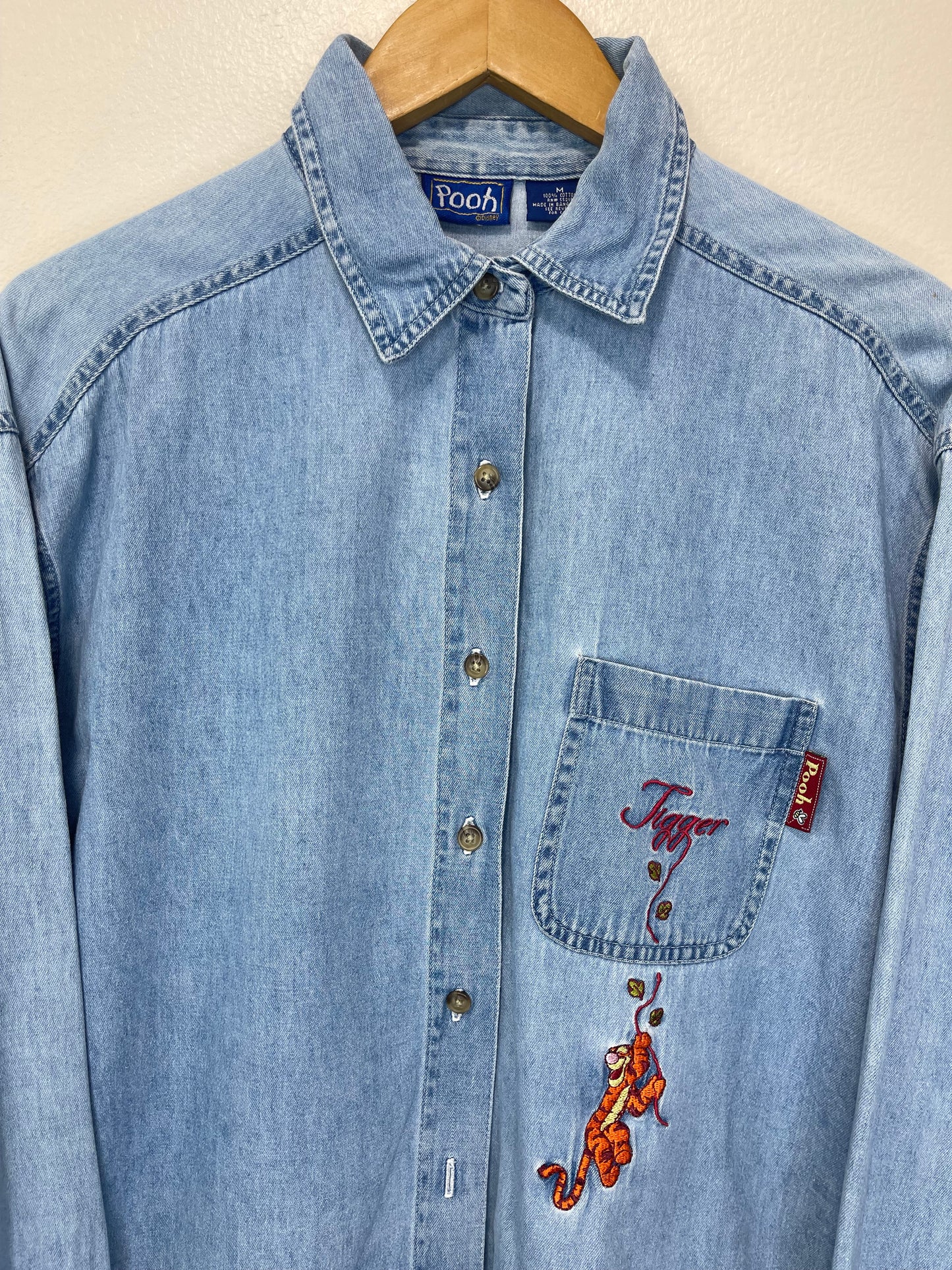 Vintage Tigger Disney Jean Button-Up