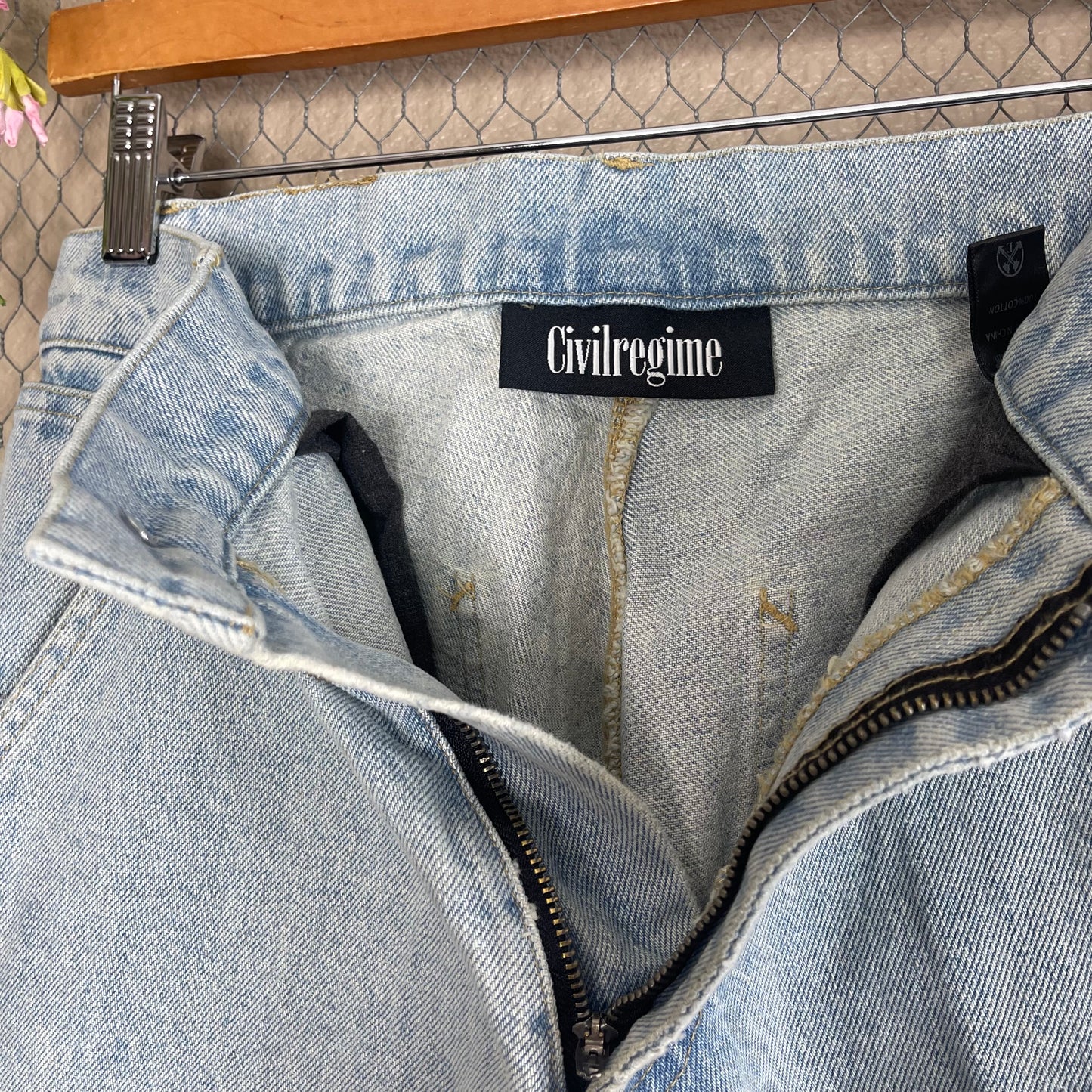 THRIFTED CIVIL REGIME MULTI-FABRIC JEANS