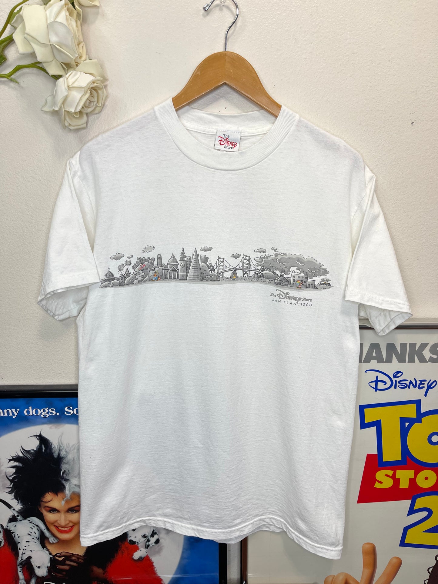Vintage Rare The Disney Store San Francisco And Mickey Gang T-Shirt
