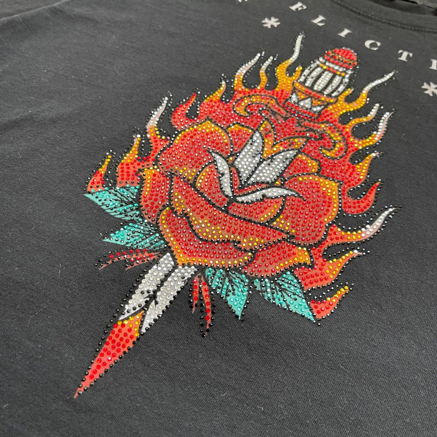 Vintage Y2K Affliction Black Label Rhinestone T-Shirt
