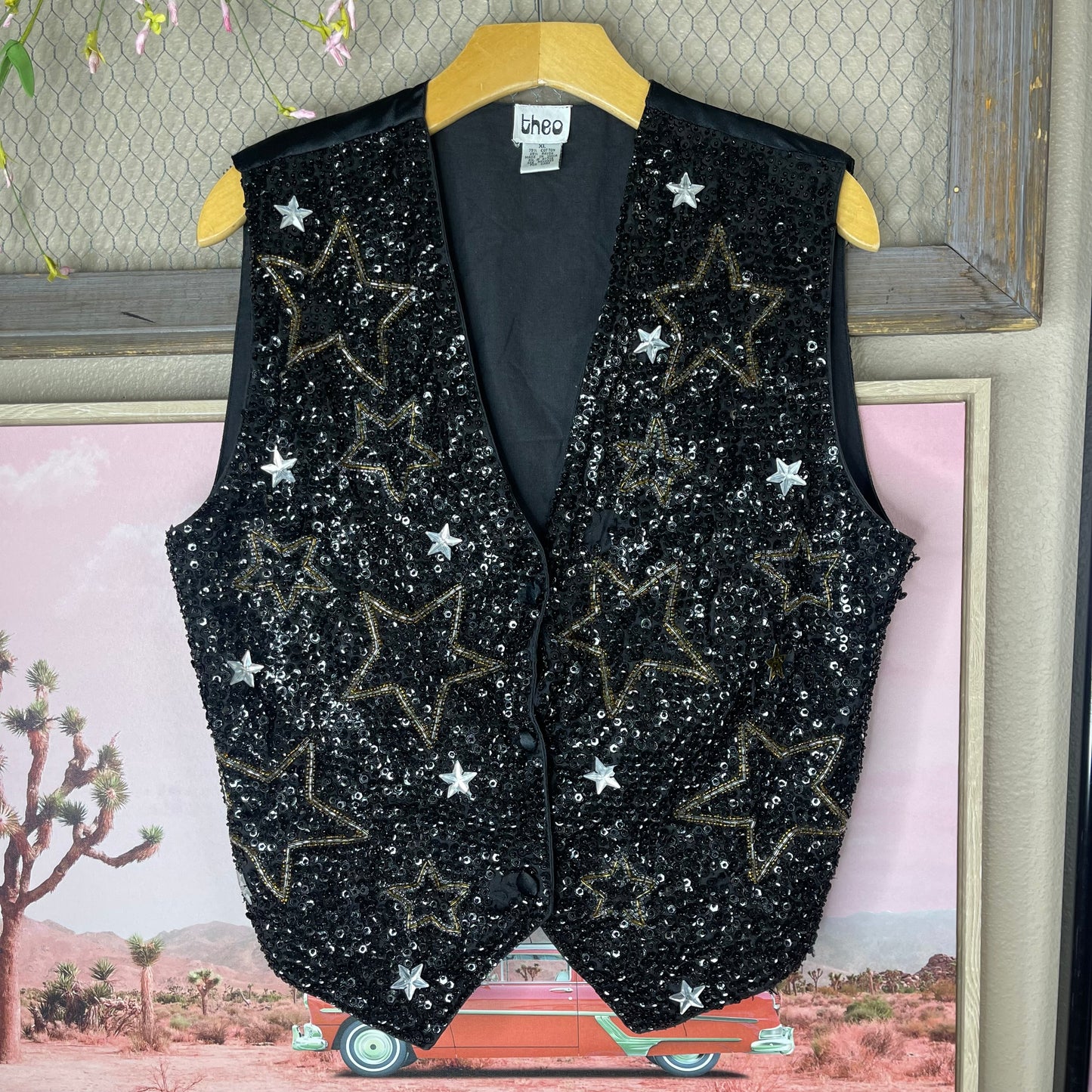 VINTAGE 80’S SHINNING STAR SEQUENCED VEST