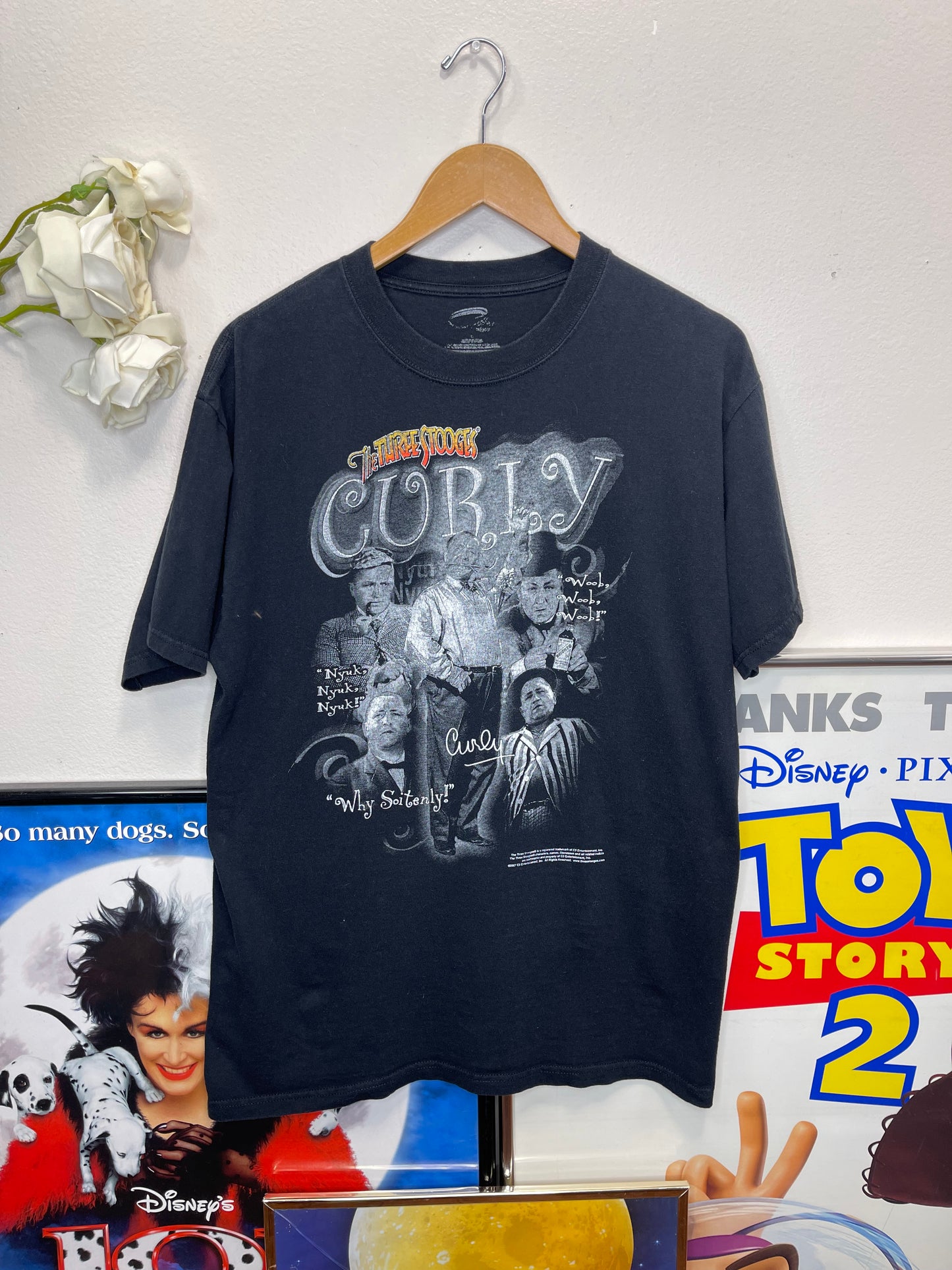 Vintage Y2K The Three Stooges Curly T-Shirt