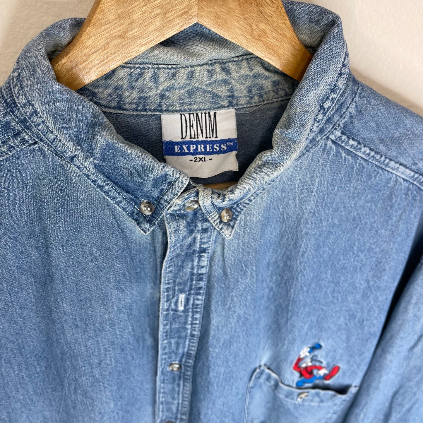 Vintage Disney Goofy Jean Button-Up