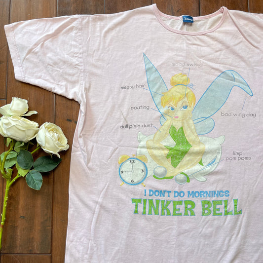 Vintage Y2K Disney Tinkerbell Sleeping Shirt