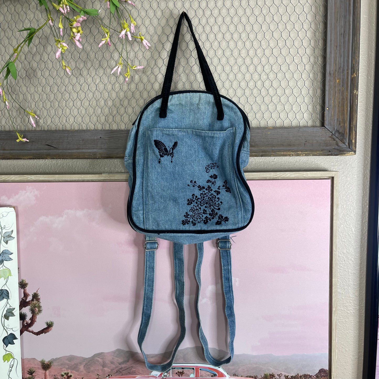 VINTAGE 90’S BUTTERFLY BACKPACK HANDBAG