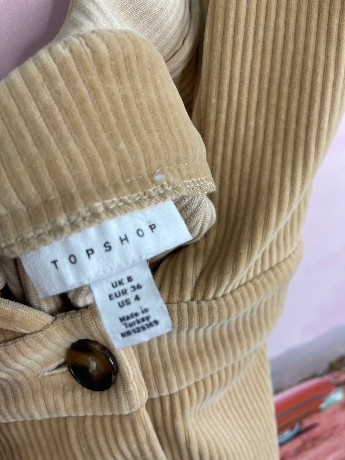 THRIFTED TOPSHOP CORDUROY MINI DRESS