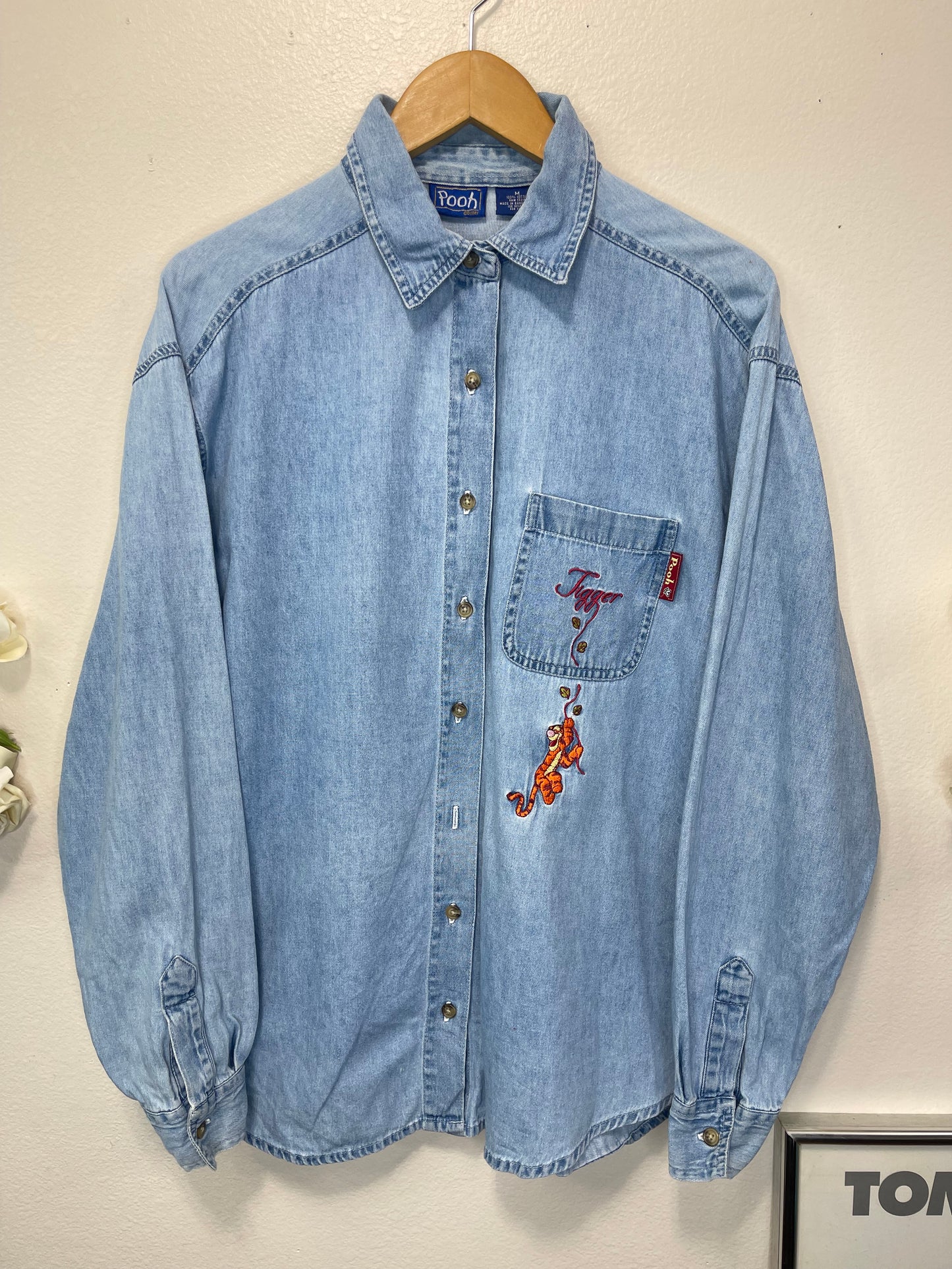 Vintage Tigger Disney Jean Button-Up