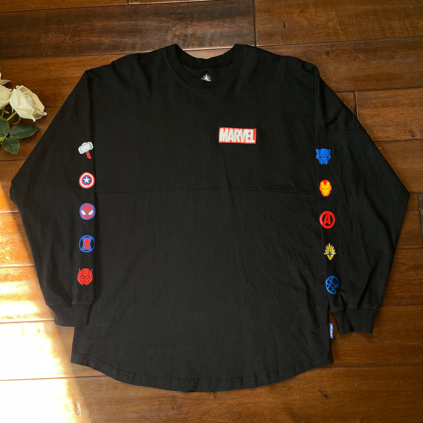 Thrifted Disney Marvel Avengers Spirit Jersey Long Sleeve Shirt