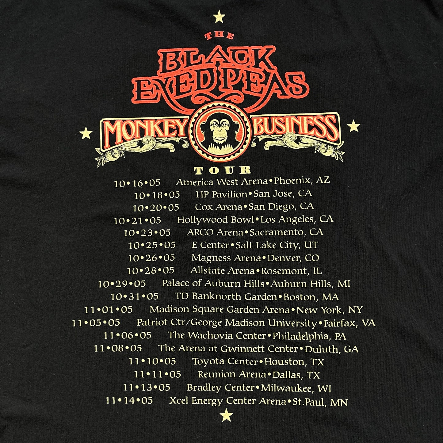 Thrifted Black Eyes Peas Monkey Business Tour T-Shirt