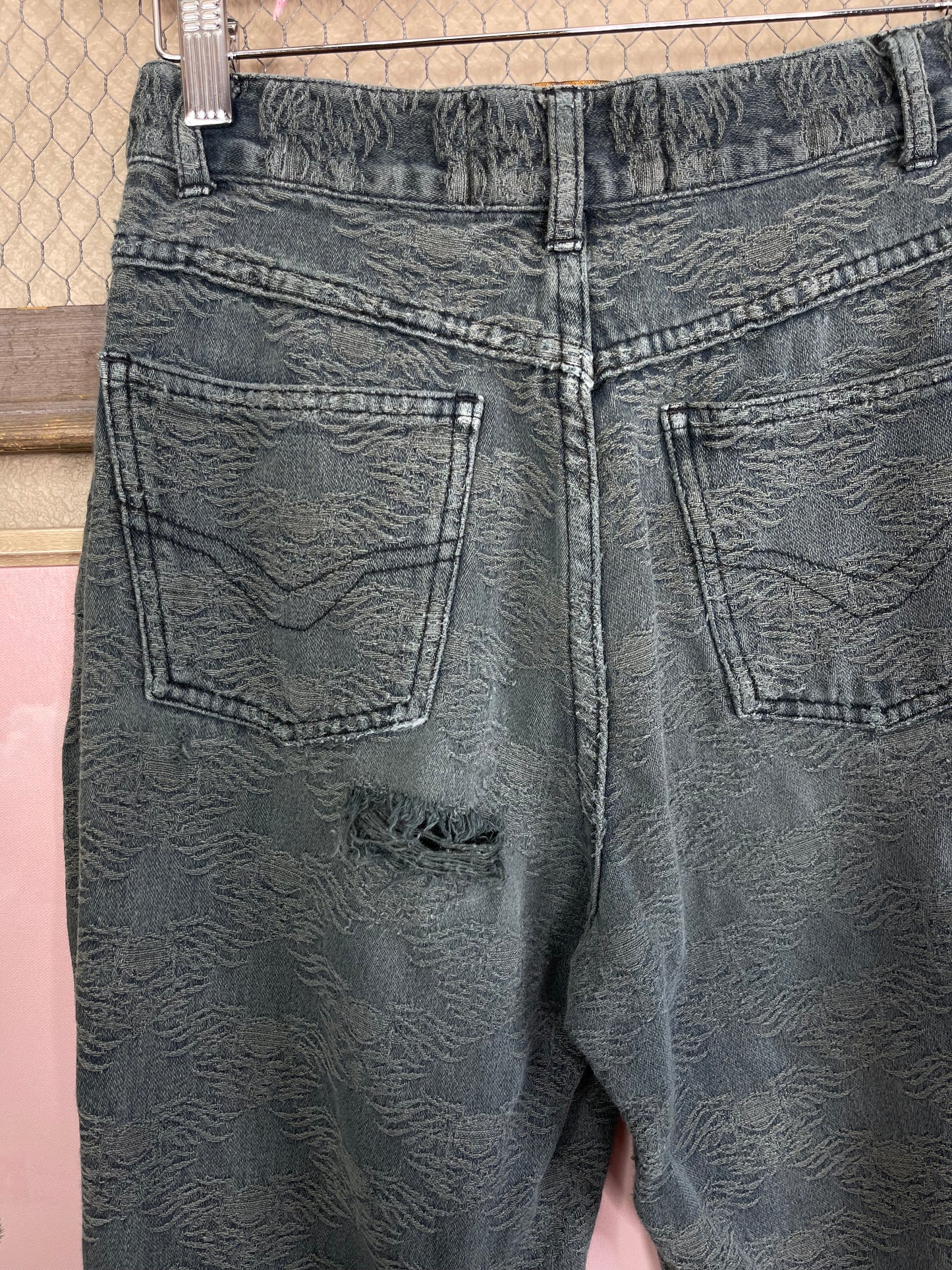 VINTAGE HARLEY DAVIDSON GRUNGY CUT-UP JEANS