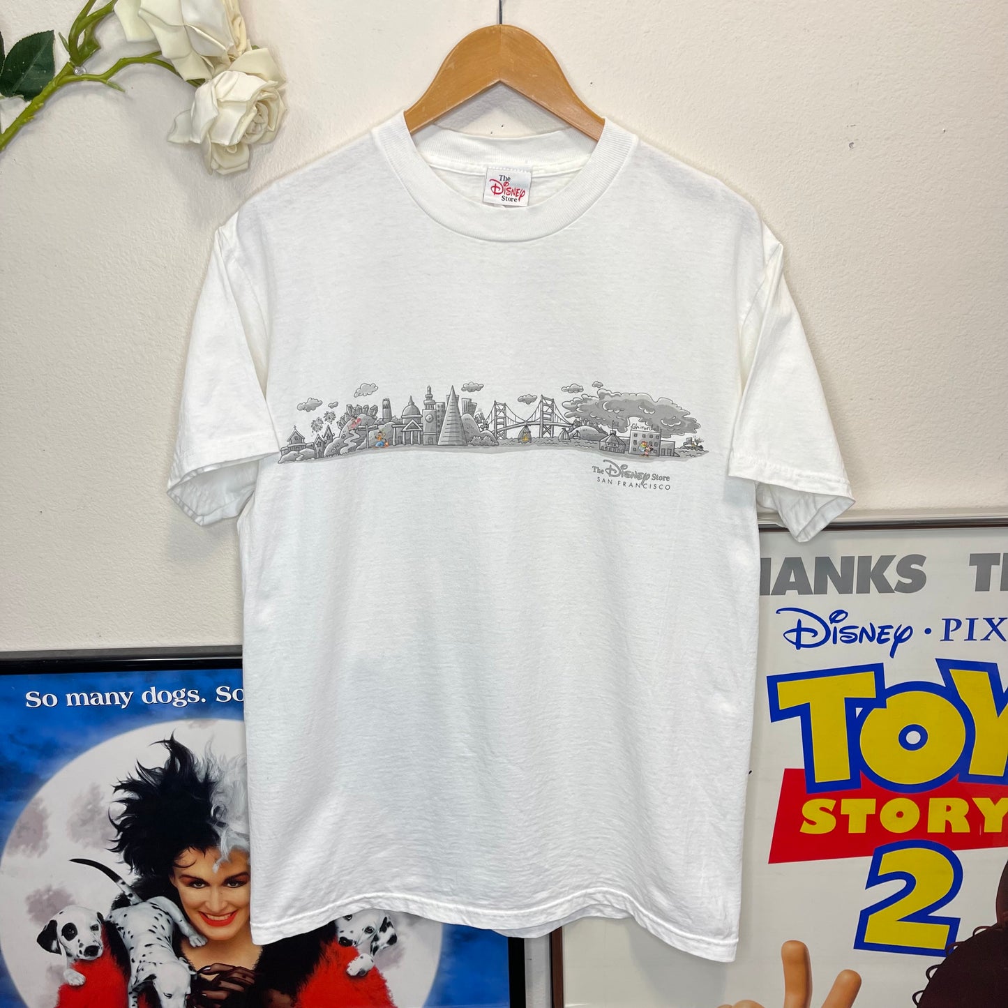 Vintage Rare The Disney Store San Francisco And Mickey Gang T-Shirt