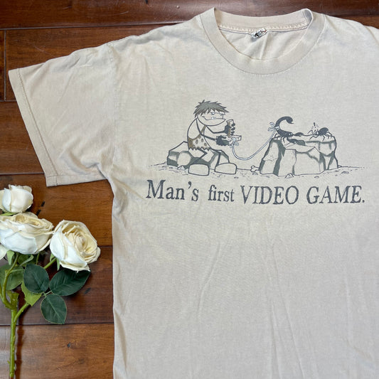 Vintage Y2K “Man’s First Video Game” T-Shirt