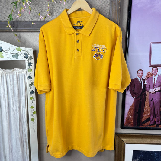 VINTAGE 2002 LAKERS NBA WESTERN CONFERENCE CHAMPIONS POLO