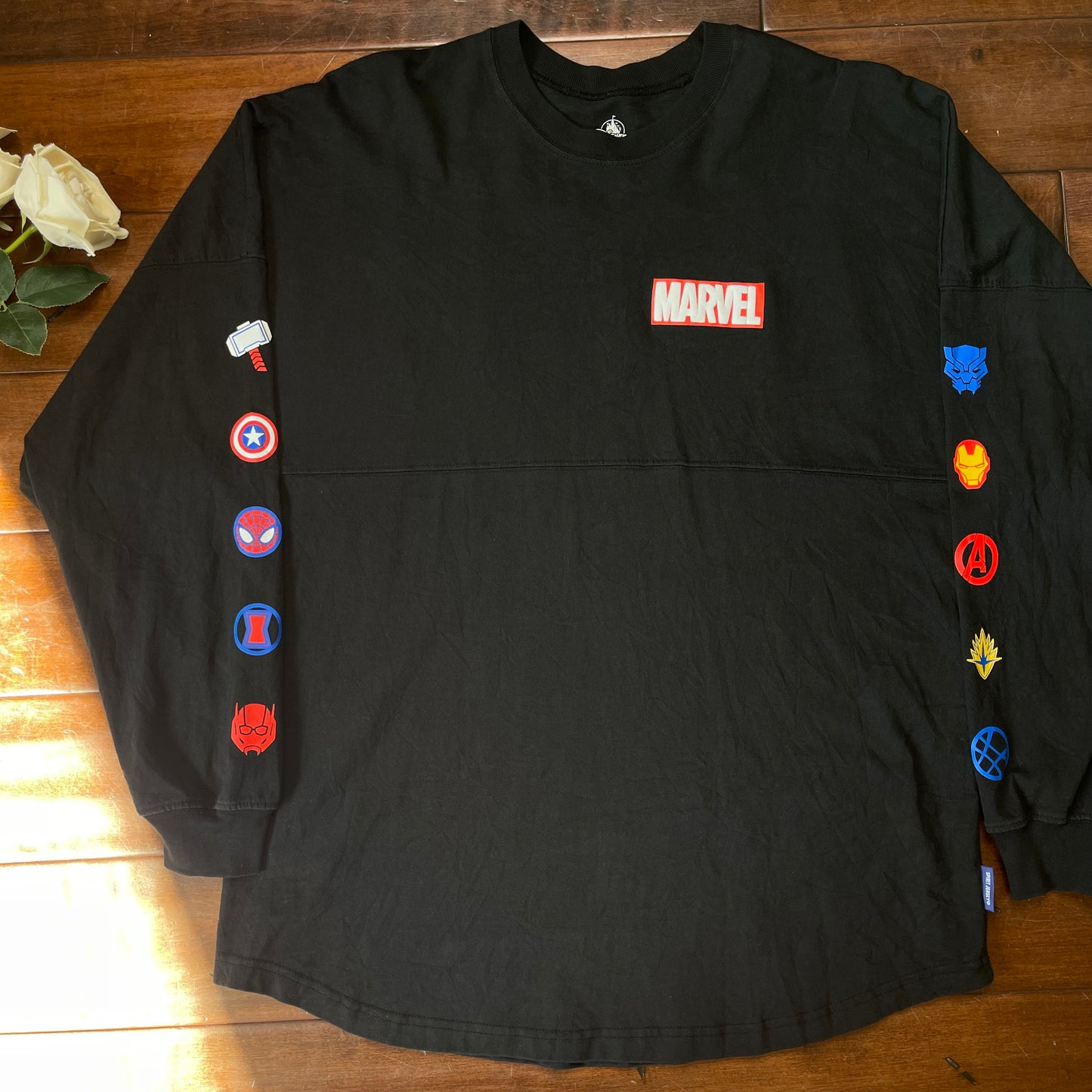 Thrifted Disney Marvel Avengers Spirit Jersey Long Sleeve Shirt