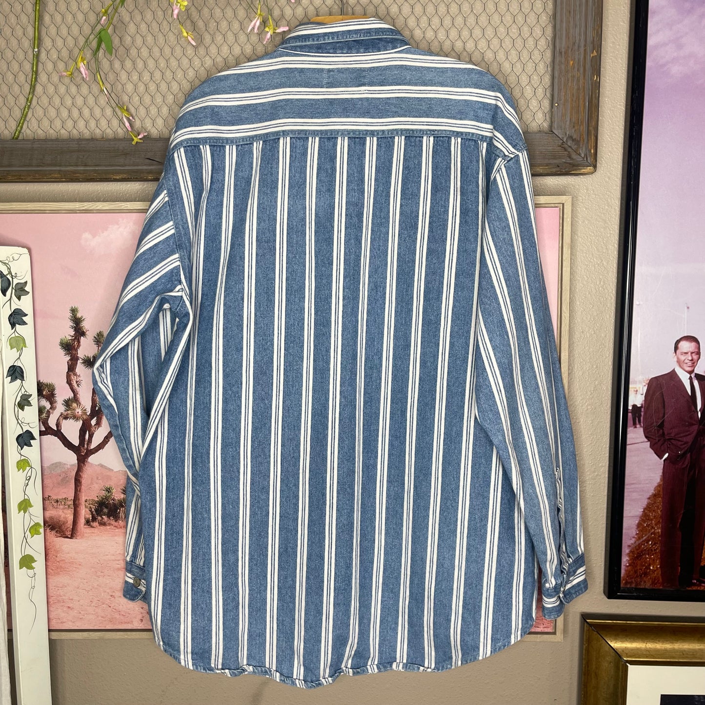 VINTAGE COSMO JEANS STRIPED BUTTON-UP