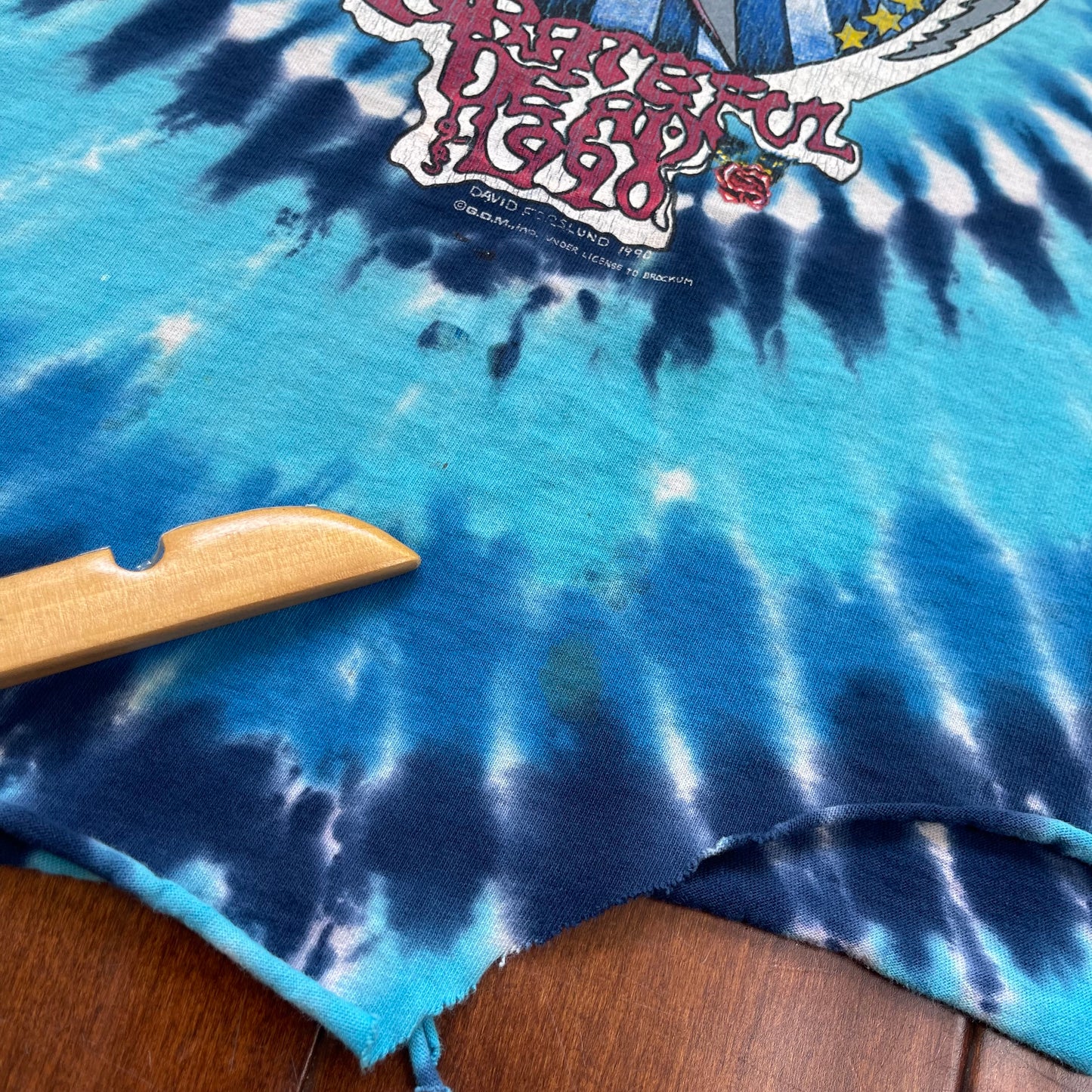 Vintage 1990 Grateful Dead 25 Years Grungy Tie-Die Cut-Up T-Shirt