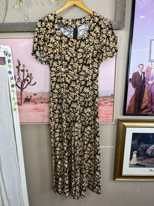 VINTAGE 90’S WHIMSY FLORAL JUMPSUIT