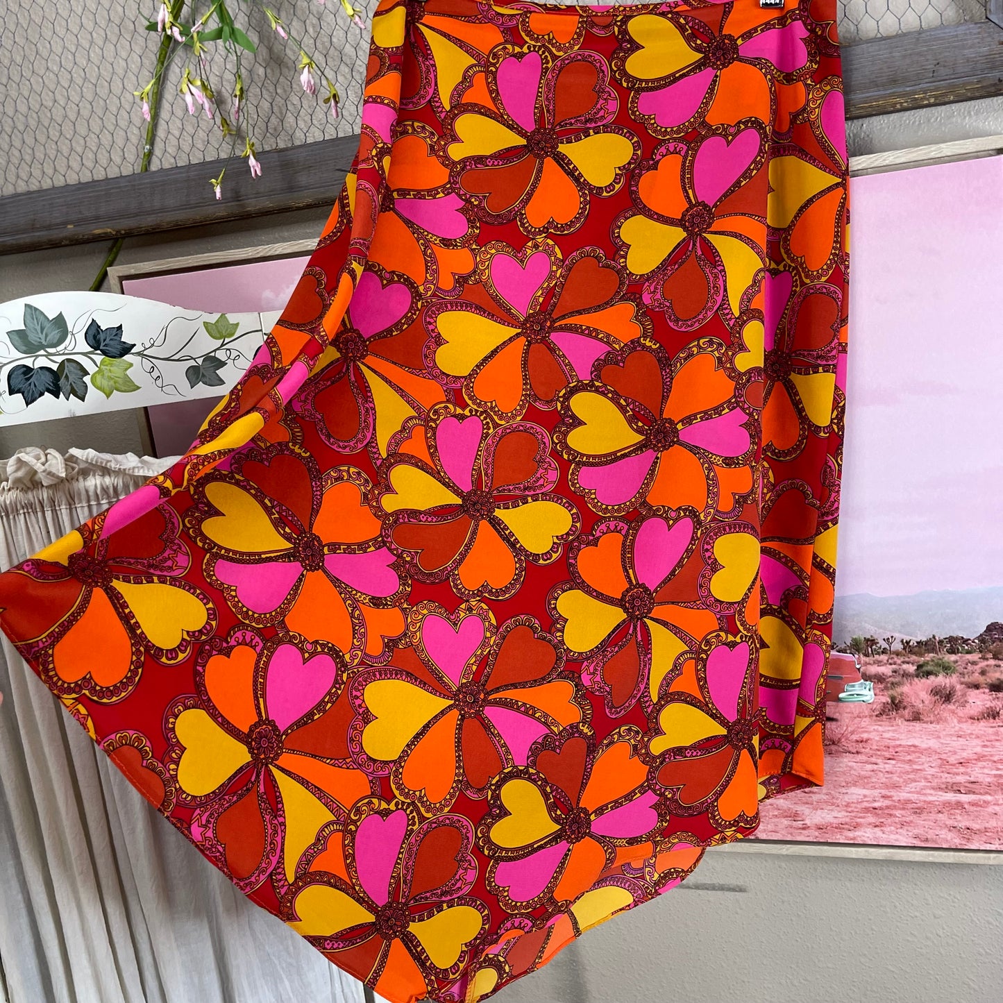 Vintage Y2K Artsy Midi V-Skirt