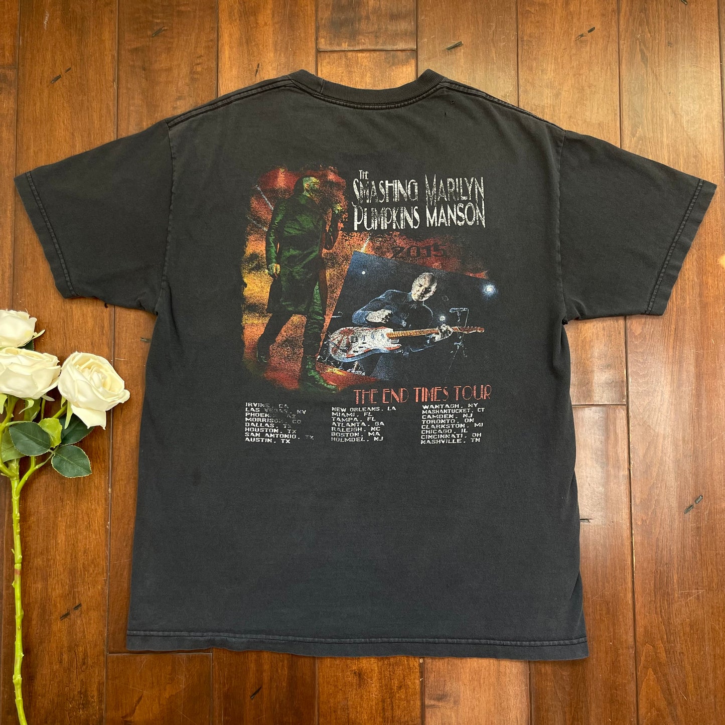 Thrifted 2015 Marilyn Manson & Smashing Pumpkins End Times Tour T-Shirt
