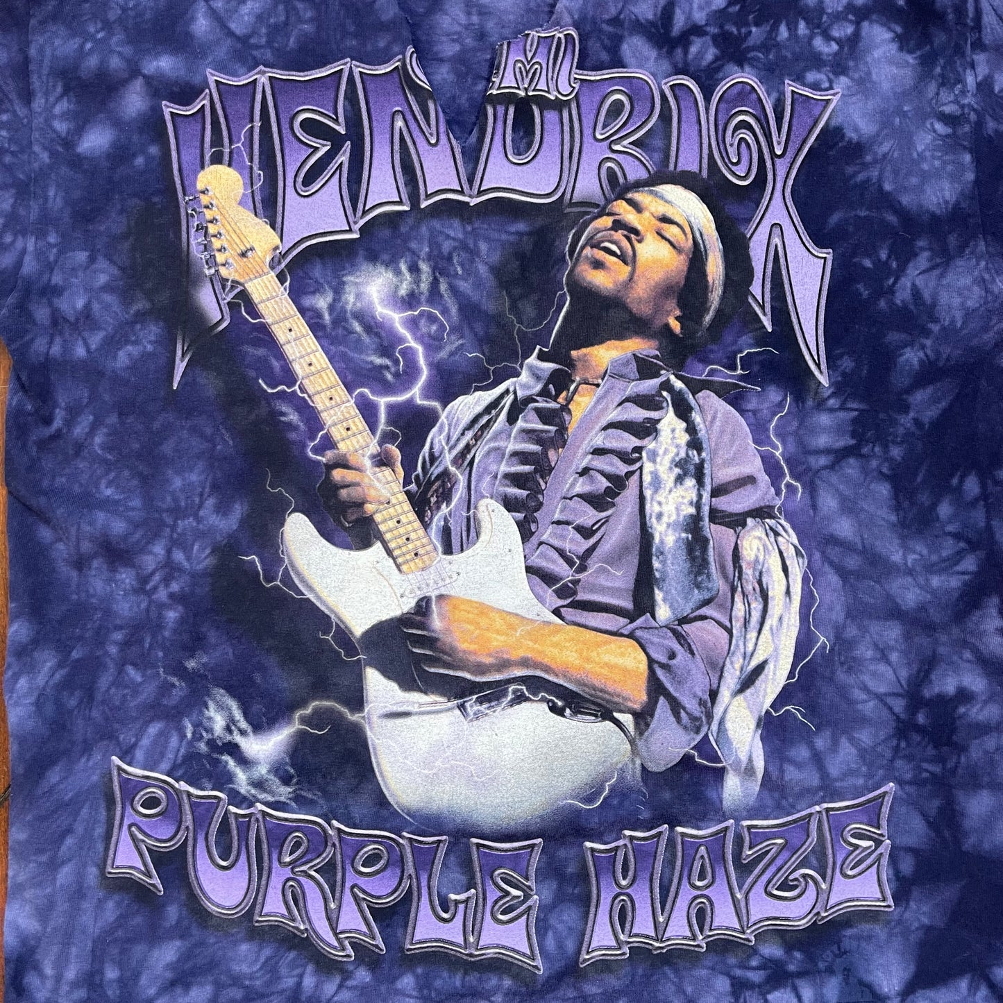 Vintage Liquid Blue Jimi Hendrix Tie-Die T-Shirt
