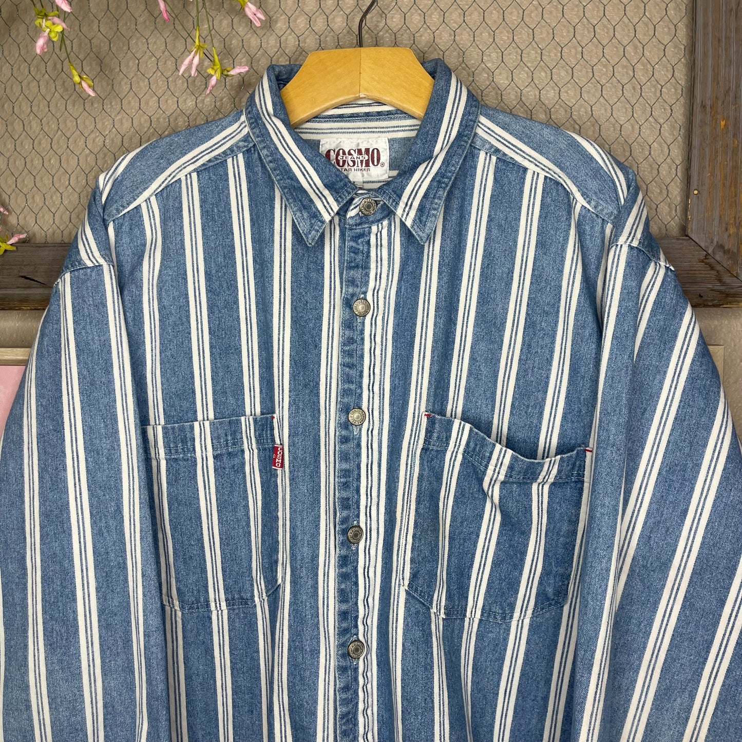 VINTAGE COSMO JEANS STRIPED BUTTON-UP