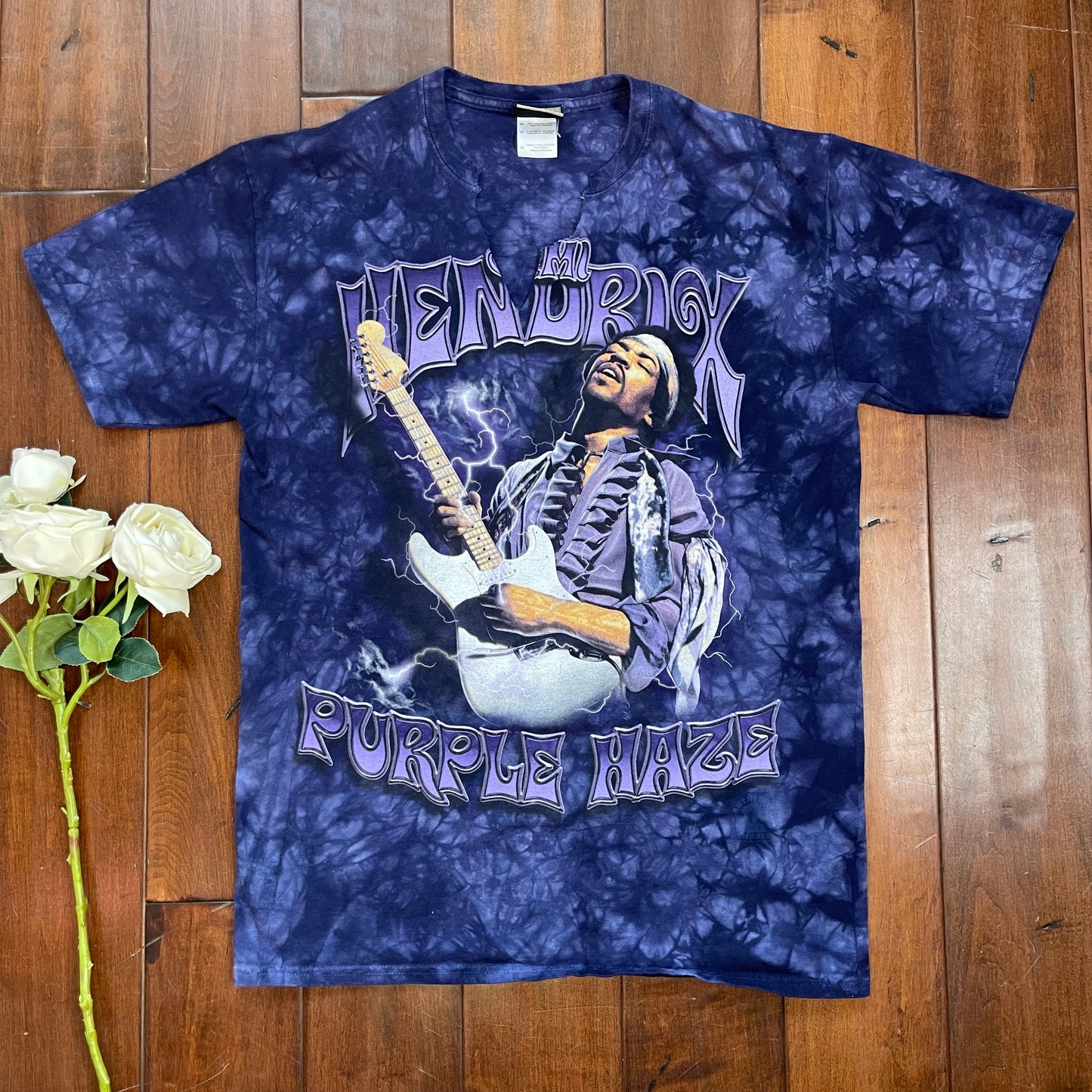 Vintage Liquid Blue Jimi Hendrix Tie-Die T-Shirt