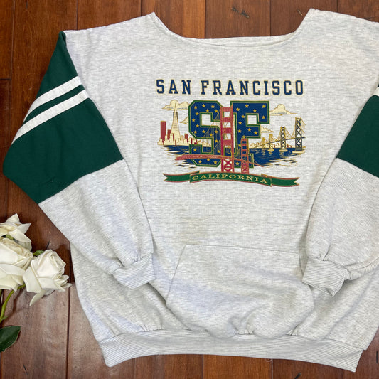 VINTAGE “SAN FRANCISCO CALIFORNIA” SCOOP NECK SWEATER